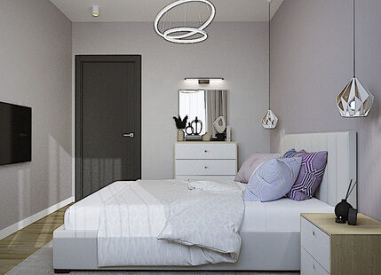 Фото № 5: Дизайн-проект трехкомнатной квартиры 57.95  м² стиль Модернизм для ЖК Сердце Одинцово