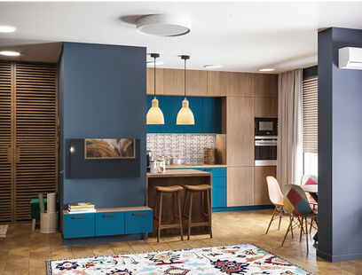 Фото № 2: Дизайн-проект трехкомнатной квартиры 54.5  м² Стиль Эклектика для ЖК Йога