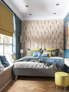 Фото № 3: Дизайн-проект трехкомнатной квартиры 54.5  м² Стиль Эклектика для ЖК Йога