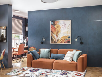 Фото № 5: Дизайн-проект трехкомнатной квартиры 54.5  м² Стиль Эклектика для ЖК Йога