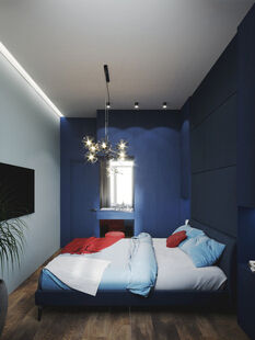 Фото № 3: Дизайн-проект двухкомнатной квартиры 35.5  м² Современный стиль для ЖК Огни