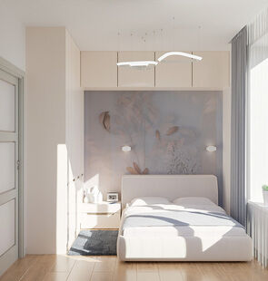 Фото № 5: Дизайн-проект двухкомнатной квартиры 42.5  м² стиль Модернизм для ЖК Суханово Spa Deluxe