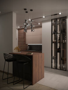 Фото № 1: Дизайн-проект двухкомнатной квартиры 65.2  м² Современный стиль для ЖК Нормандия