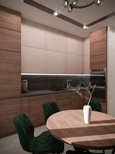 Фото № 4: Дизайн-проект двухкомнатной квартиры 65.2  м² Современный стиль для ЖК Нормандия