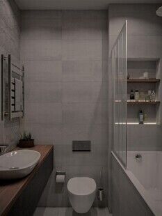 Фото № 6: Дизайн-проект двухкомнатной квартиры 65.2  м² Современный стиль для ЖК Нормандия