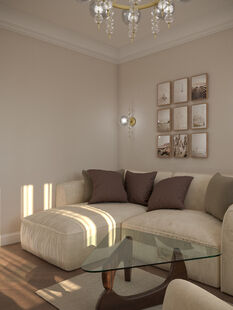 Фото № 5: Дизайн-проект трехкомнатной квартиры 69.9  м² Современный стиль для ЖК Шуваловский