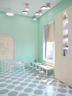 Фото № 5: Дизайн-проект коммерческого помещения 118.55  м² Стиль Прованс для ивент-пространства в пос. сосенское