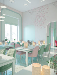 Фото № 3: Дизайн-проект коммерческого помещения 118.55  м² Стиль Прованс для ивент-пространства в пос. сосенское