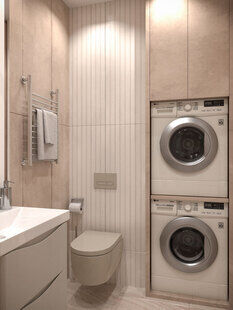 Фото № 5: Дизайн-проект однокомнатной квартиры 31.2  м² стиль Модернизм для ЖК Московский