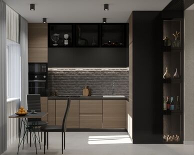 Фото № 4: Дизайн-проект двухкомнатной квартиры 62.2  м² стиль Модернизм для ЖК в г. Мытищи