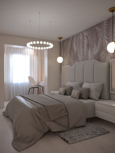 Фото № 3: Дизайн-проект трехкомнатной квартиры 75.4  м² стиль Модернизм для ЖК Московский