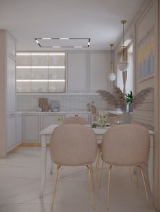 Фото № 2: Дизайн-проект трехкомнатной квартиры 72.8  м² Стиль Контемпорари для ЖК Московский