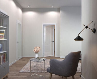 Фото № 4: Дизайн-проект таунхауса 95.6  м² Современный стиль для этажа в таунхаусе