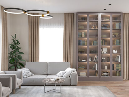 Фото № 2: Дизайн-проект таунхауса 98.1  м² Современный стиль для этажа в таунхаусе