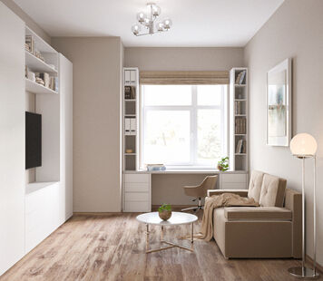 Фото № 4: Дизайн-проект таунхауса 98.1  м² Современный стиль для этажа в таунхаусе