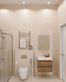 Фото № 3: Дизайн-проект таунхауса 98.1  м² Современный стиль для этажа в таунхаусе