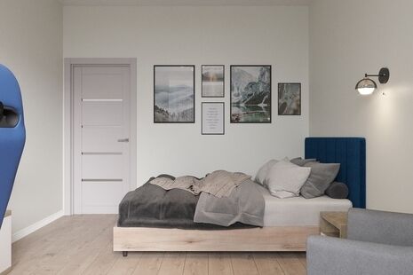 Фото № 6: Дизайн-проект трехкомнатной квартиры 86.7  м² стиль Модернизм для ЖК Талисман на Водном