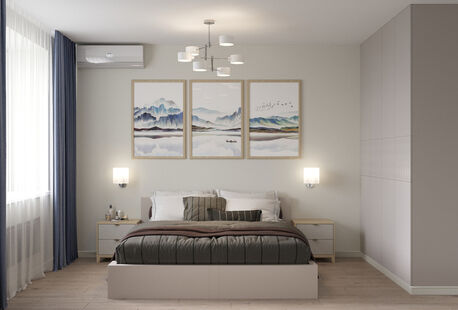 Фото № 3: Дизайн-проект трехкомнатной квартиры 86.7  м² стиль Модернизм для ЖК Талисман на Водном