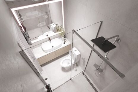 Фото № 4: Дизайн-проект трехкомнатной квартиры 86.7  м² стиль Модернизм для ЖК Талисман на Водном