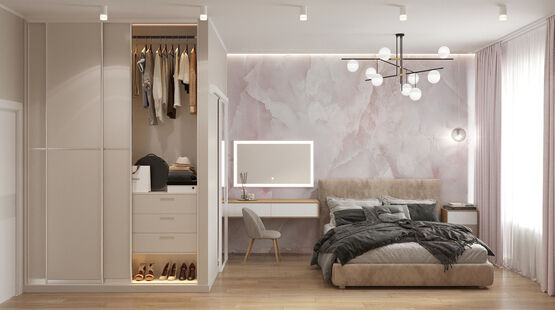 Фото № 1: Дизайн-проект пятикомнатной квартиры 126.3  м² Современный стиль для ЖК Грин Парк