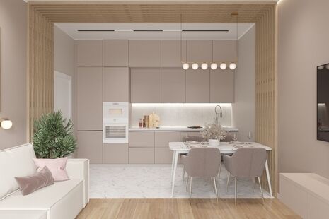 Фото № 6: Дизайн-проект пятикомнатной квартиры 126.3  м² Современный стиль для ЖК Грин Парк