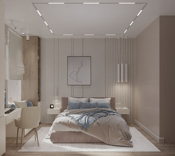 Фото № 3: Дизайн-проект четырехкомнатной квартиры 88.7  м² Современный стиль для ЖК Скандинавия Юг