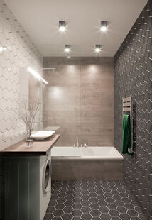 Фото № 5: Дизайн-проект трехкомнатной квартиры 60.5  м² Скандинавский стиль для ЖК Скандинавский