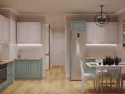 Фото № 1: Дизайн-проект двухкомнатной квартиры 50.77  м² Скандинавский стиль для ЖК Веллтон Парк