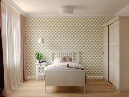 Фото № 6: Дизайн-проект двухкомнатной квартиры 50.77  м² Скандинавский стиль для ЖК Веллтон Парк