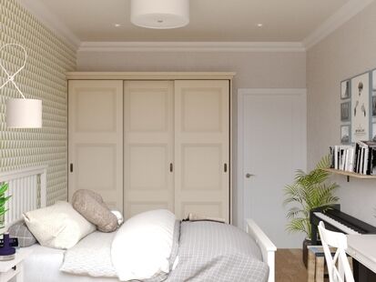 Фото № 2: Дизайн-проект двухкомнатной квартиры 50.77  м² Скандинавский стиль для ЖК Веллтон Парк