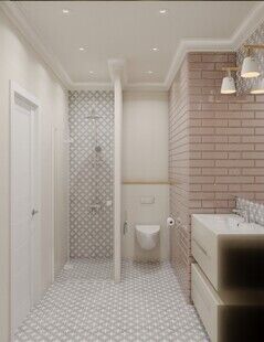 Фото № 4: Дизайн-проект двухкомнатной квартиры 50.77  м² Скандинавский стиль для ЖК Веллтон Парк