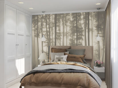 Фото № 4: Дизайн-проект четырехкомнатной квартиры 78.69  м² Стиль Модернизм для ЖК Московский