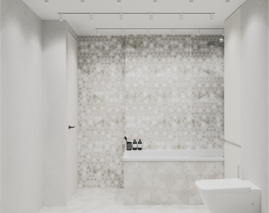 Фото № 3: Дизайн-проект двухкомнатной квартиры 74.8  м² Стиль Контемпорари для ЖК Московский