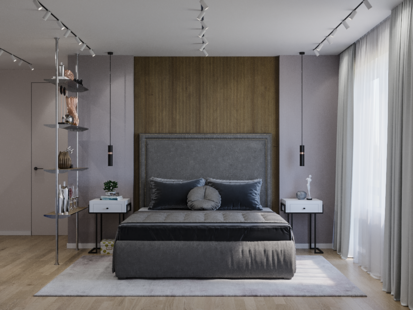 Фото № 2: Дизайн-проект двухкомнатной квартиры 74.8  м² Стиль Контемпорари для ЖК Московский