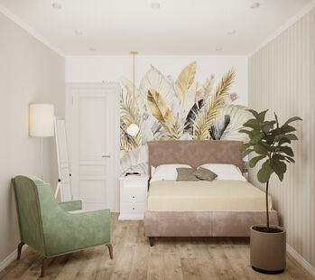 Фото № 4: Дизайн-проект однокомнатной квартиры 39.93  м² Стиль Современная классика для ЖК Московский