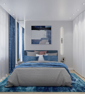 Фото № 3: Дизайн-проект трехкомнатной квартиры 73.79  м² Современный стиль для ЖК Брусчатый Поселок