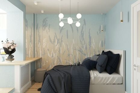 Фото № 1: Дизайн-проект двухкомнатной квартиры 48.83  м² Стиль Современная классика для ЖК Снегири