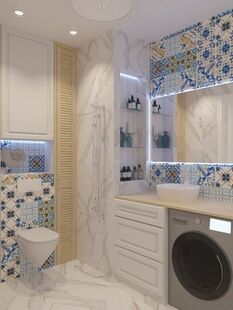 Фото № 4: Дизайн-проект двухкомнатной квартиры 48.83  м² Стиль Современная классика для ЖК Снегири