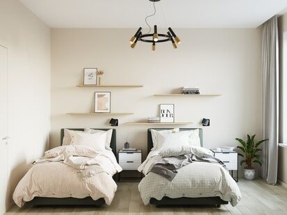 Фото № 4: Дизайн-проект трехкомнатной квартиры 77.4  м² Стиль Минимализм для ЖК Фонвизинский