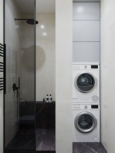 Фото № 2: Дизайн-проект трехкомнатной квартиры 77.4  м² Стиль Минимализм для ЖК Фонвизинский