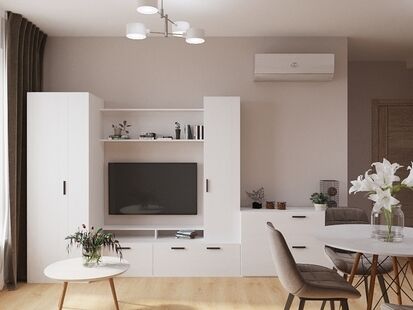 Фото № 4: Дизайн-проект двухкомнатной квартиры 35.0  м² Современный стиль для ЖК Измайловский лес