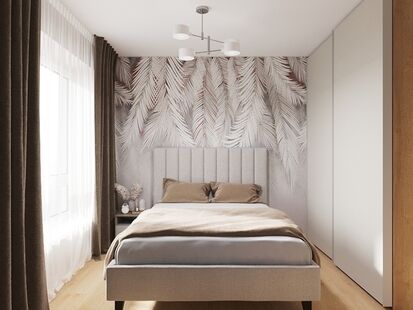 Фото № 6: Дизайн-проект двухкомнатной квартиры 35.0  м² Современный стиль для ЖК Измайловский лес