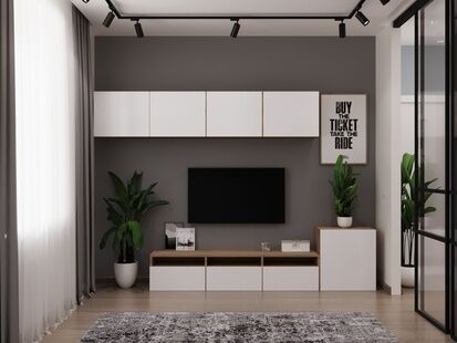 Фото № 4: Дизайн-проект двухкомнатной квартиры 38.8  м² Стиль Модернизм для ЖК Union Park