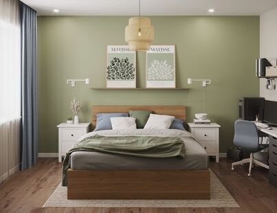 Фото № 1: Дизайн-проект однокомнатной квартиры 41.2  м² Скандинавский стиль для ЖК Форест