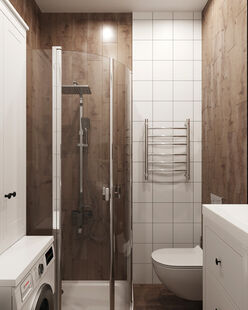 Фото № 4: Дизайн-проект однокомнатной квартиры 41.2  м² Скандинавский стиль для ЖК Форест