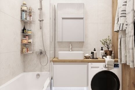 Фото № 3: Дизайн-проект трехкомнатной квартиры 81.2  м² Стиль Модернизм для ЖК Лыткарино Хит