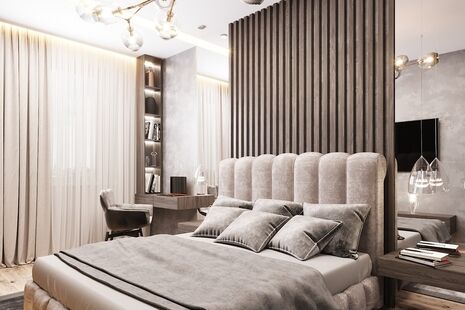 Фото № 6: Дизайн-проект трехкомнатной квартиры 81.2  м² Стиль Модернизм для ЖК Лыткарино Хит