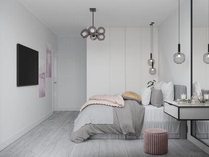 Фото № 5: Дизайн-проект трехкомнатной квартиры 72.9  м² стиль Модернизм для ЖК Московский