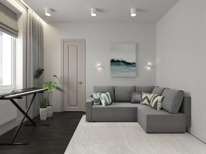 Фото № 5: Дизайн-проект трехкомнатной квартиры 73.45  м² Стиль Минимализм для ЖК Московский