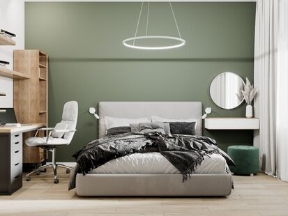 Фото № 5: Дизайн-проект двухкомнатной квартиры 68.28  м² Скандинавский стиль для ЖК Переделкино Ближнее 